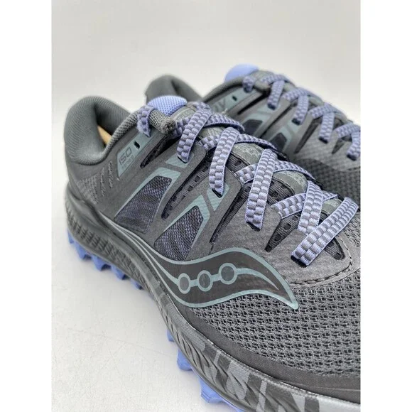 Saucony PEREGRINE ISO Women's NEW Trail-running Shoes Gun/Grey Multiple Sizes - Picture 3 of 10